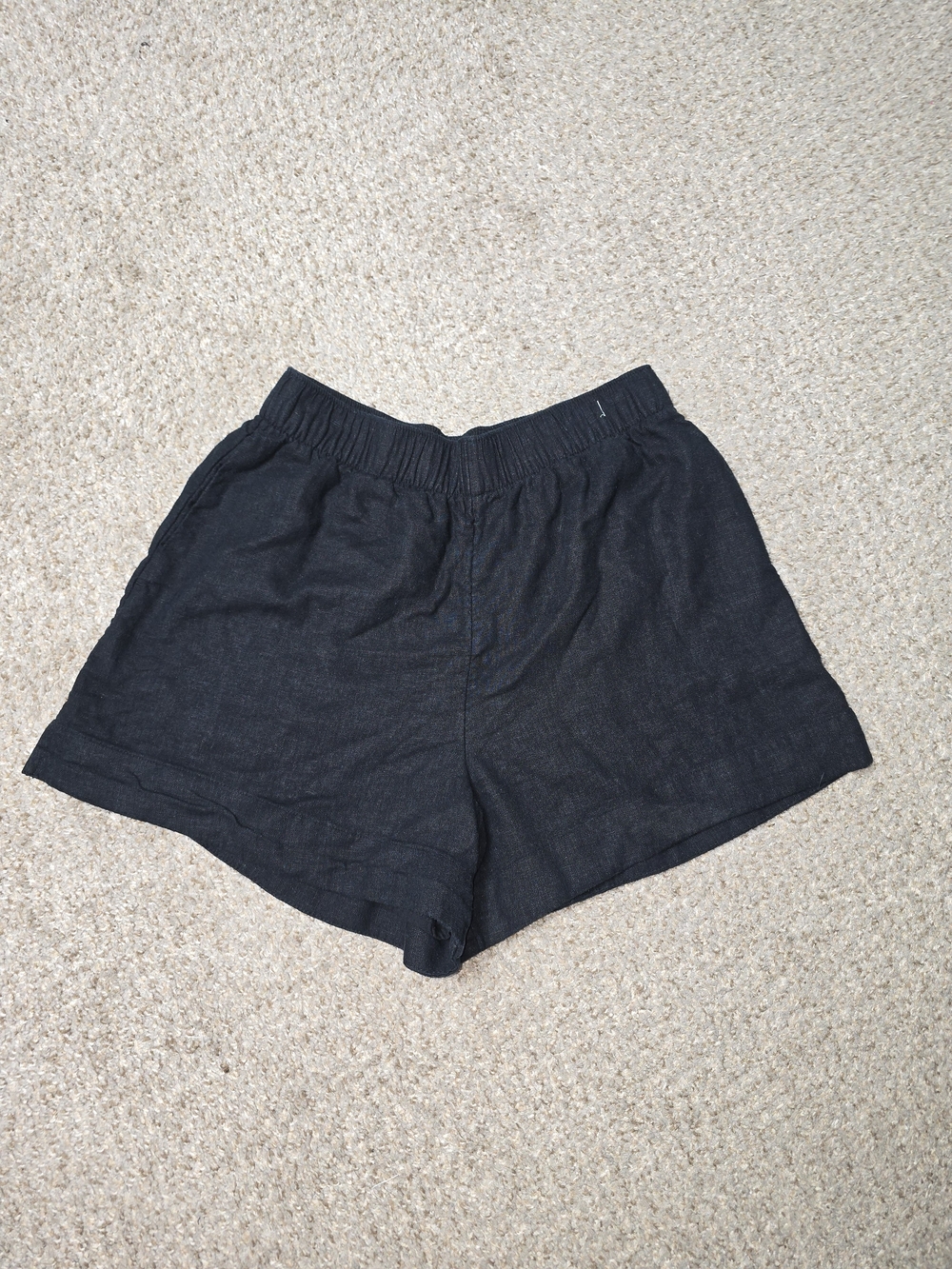Abercrombie & Fitch Black Linen Blend Shorts